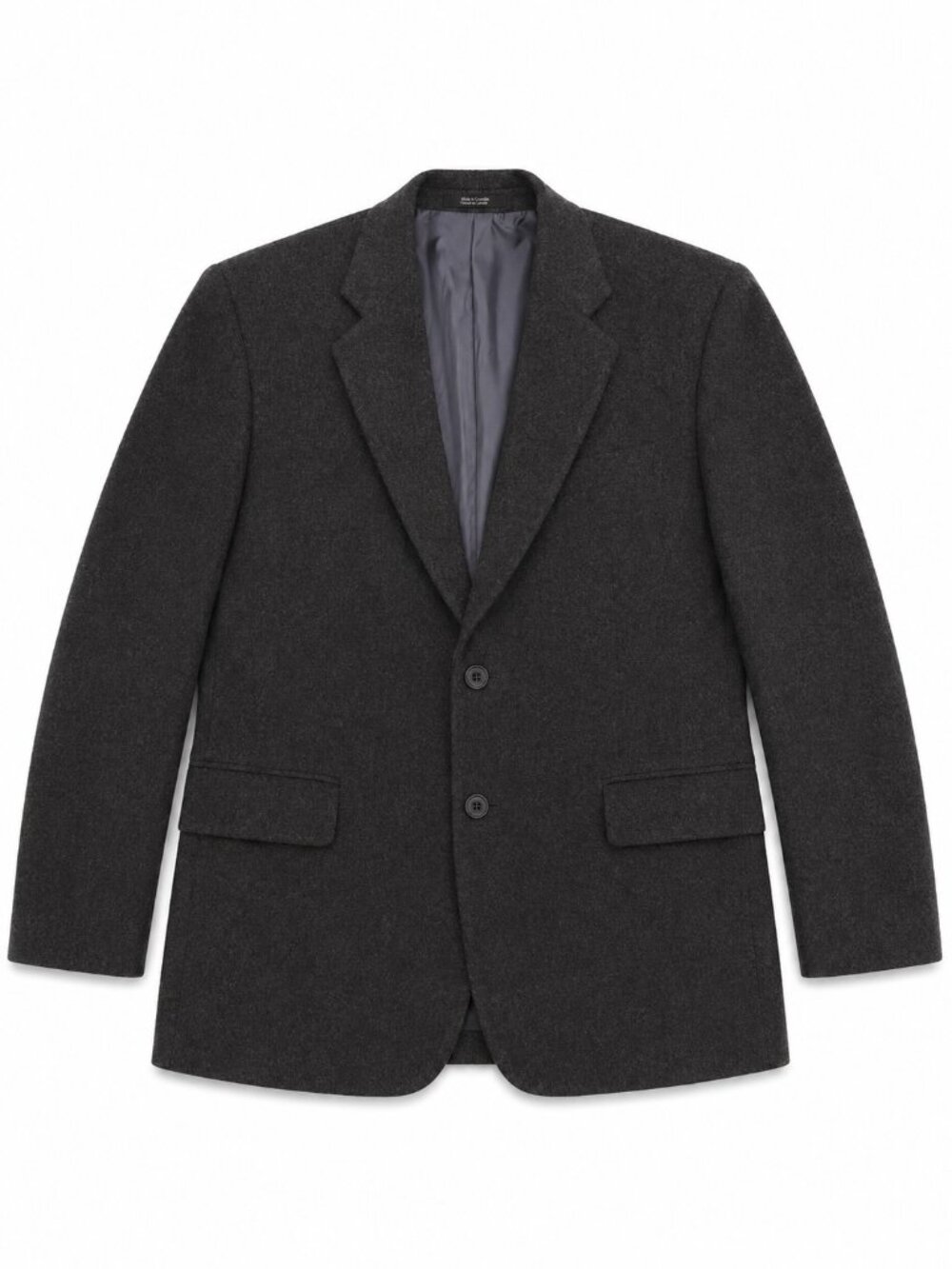 Gianfranco Ruffini Csgmere & Wool Blazer in Charcoal Size 46R
